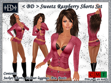 < BD > Sweetz Raspberry Shorts Set