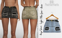 Arya Skirt Light Blue Jeans - Denim - Maitreya Lara, Lara Petite, Kupra Original, Legacy, Reborn, Juicy - FashionNatic