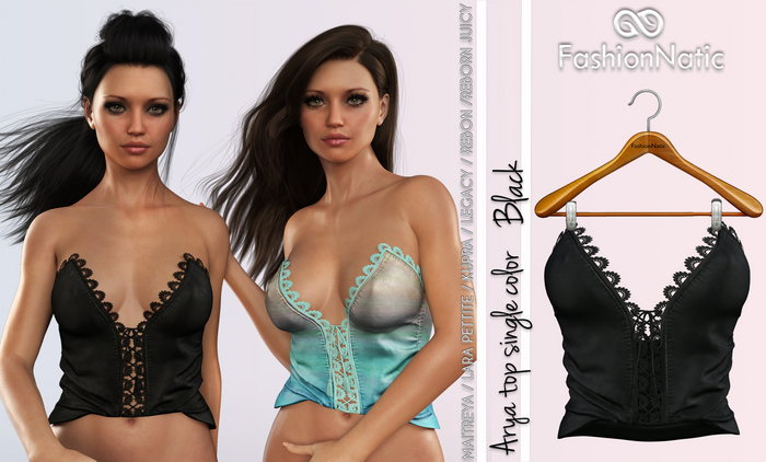 Arya Top Black - Maitreya Lara, Lara Petite, Kupra Original, Legacy, Reborn, Juicy - FashionNatic