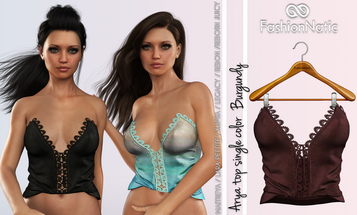 Arya Top Burgundy - Maitreya Lara, Lara Petite, Kupra Original, Legacy, Reborn, Juicy - FashionNatic