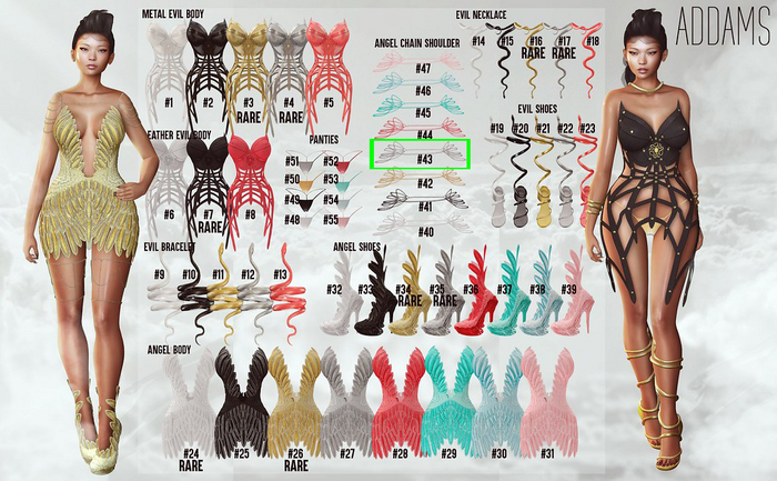 Addams // Abbe Angel Chain Shoulder // Freya - N*43