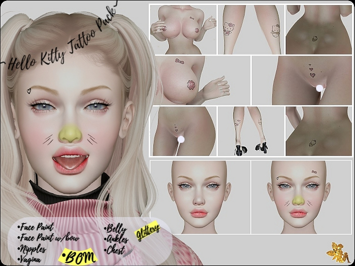 NT - Hello Kitty Tattoo Pack (BOM)