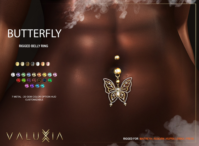 VALUXIA - Butterfly Rigged Belly Ring