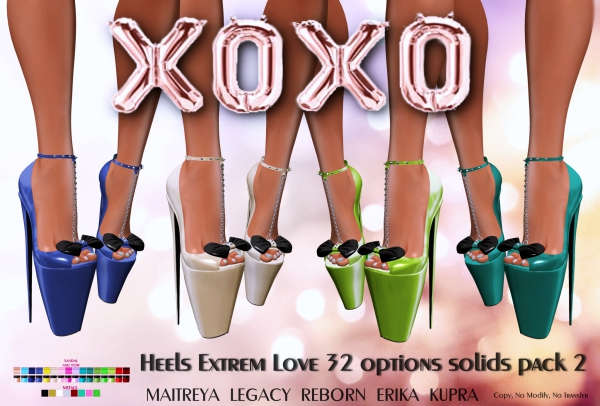 XOXO - Heels Extrem Love 32 OPTIONS SOLIDS pack 2