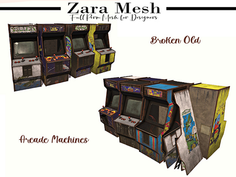 Second Life Marketplace - ZM - Toys - Broken Old Arcade Machines - FULL ...