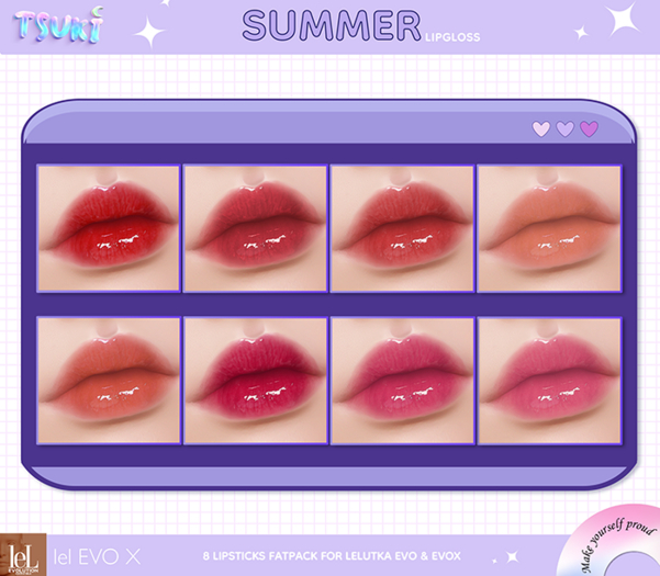 Tsuki / Summer Lipstick / Lelutka EvoX & Evo