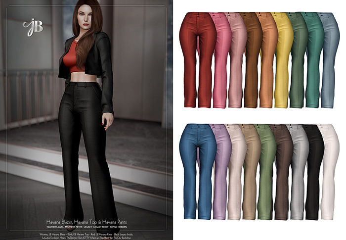 *Just BECAUSE* Havana Pants - FatPack - Maitreya, Legacy, eBody Reborn, and Kupra