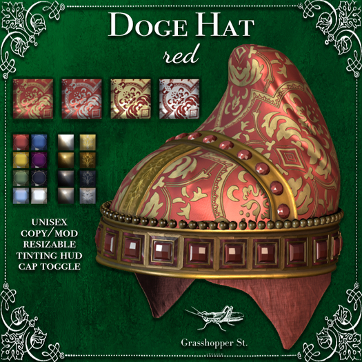 Grasshopper St Doge Hat - Red