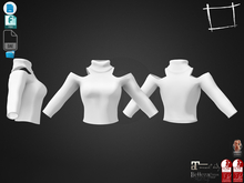 Dae Obj FBX For Shoulders Cutout Turtle Neck Sweater Maitreya, Slink, Belleza (Isis,Freya), Legacy