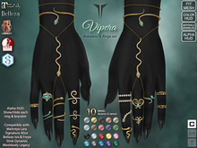 **RE** Vipera Rings & Bracelets Set - Maitreya, Belleza, Meshbody, SLink