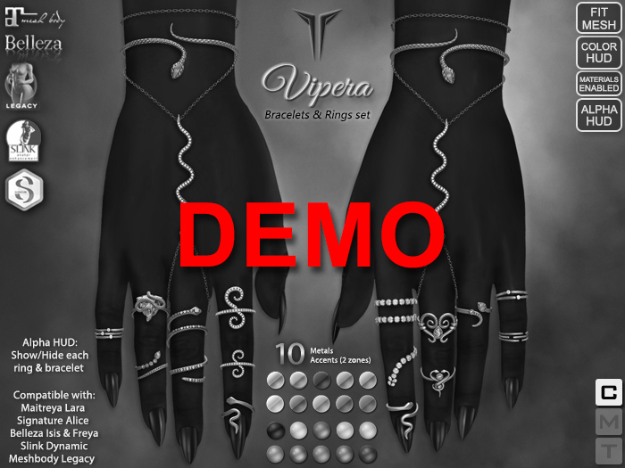 **RE** Vipera Rings & Bracelets Set DEMO