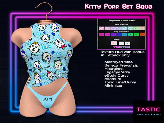 Tastic-Kitty Purr Set Aqua