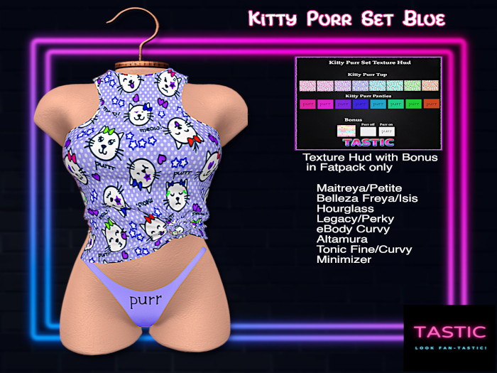 Tastic-Kitty Purr Set Blue