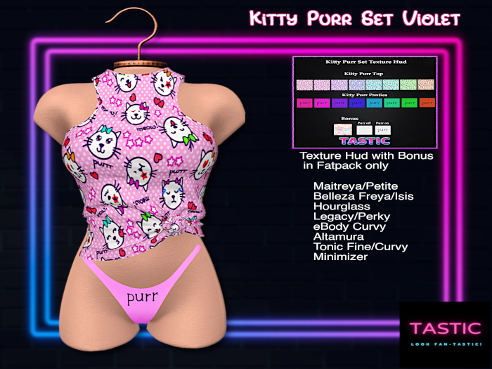Tastic-Kitty Purr Set Violet