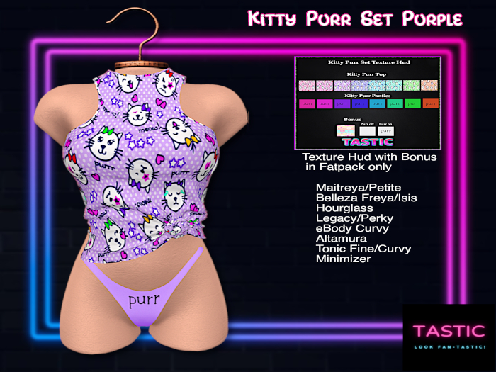 Tastic-Kitty Purr Set Purple