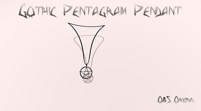 Gothic Pentagram - Pendant - 1.4