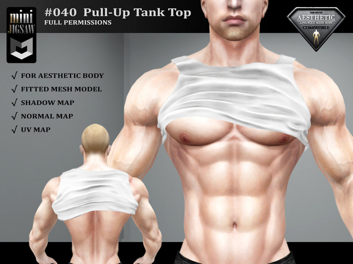 [ mJ ] #040 Full-Perm Pull-Up Tank Top