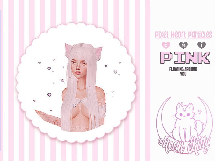 Moon Kitty - Pixel Heart Particles   Boxed (Pink)