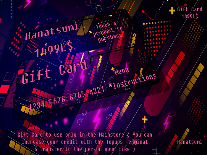 .:: Hanatsumi ::. Gift Card 1499L$