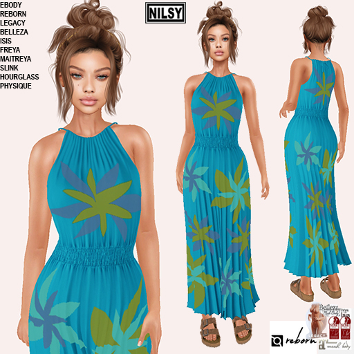 MID LENGTH SUMMER DRESS,MESH BODY