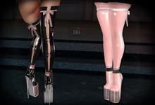 (*<*) 1313 Squeezem Boots - Latex Pink