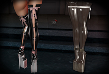 (*<*) 1313 Squeezem Boots - Latex Chocolate