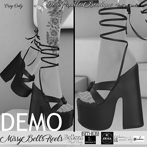 DPB Missy Bells Heels - DEMO *Maitreya, Legacy, Kupra, Reborn & Erika*