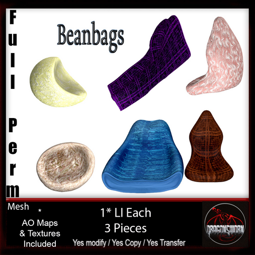 Full Perm Beanbags