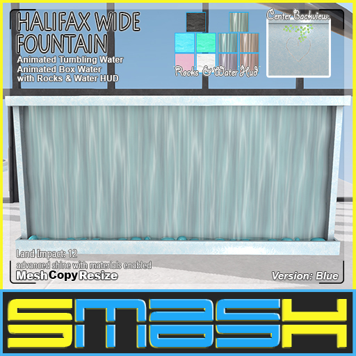 SMASH - Halifax Wide Fountain (Blue)