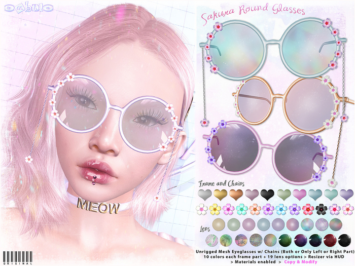 [ bubble ] Sakura Round Glasses