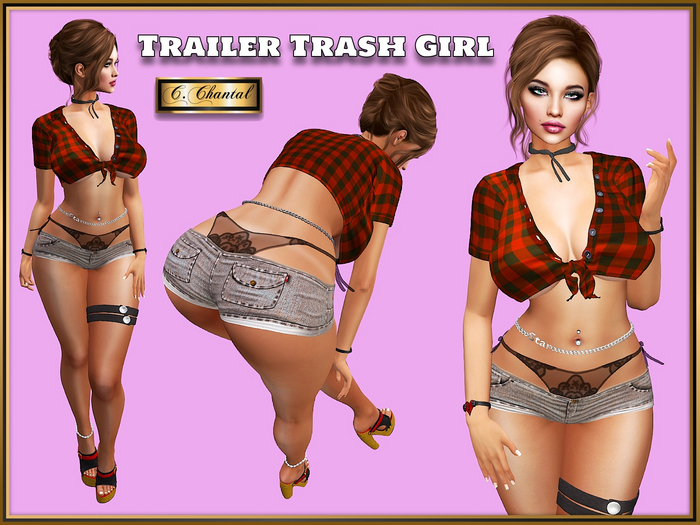 C.CHANTAL Dixie Redneck Outfit TRAILER TRASH GIRL #1 [Maitreya]