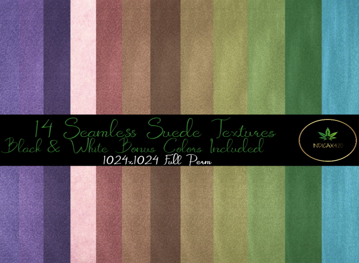 .. Indicax420 .. 14 Seamless Suede Textures  ~PROMO~