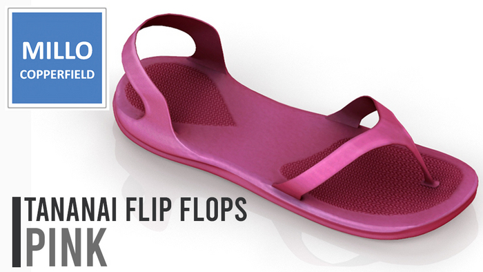 Millo Copperfield - Tananai flip flops Pink, Copy