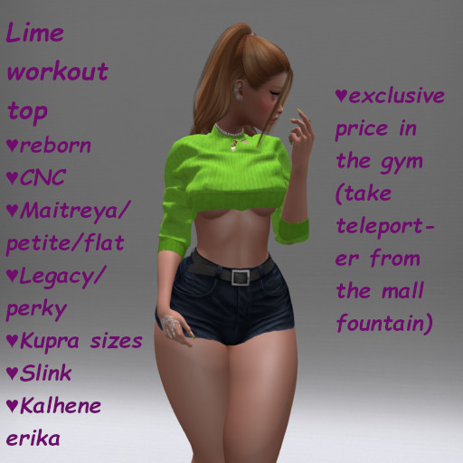 Kafkaesque Kreations lime female workout shirt