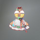 Rainbow Gingham Apron Slink Dress