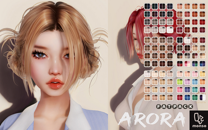 [monso] Arora Hair /Fatpack