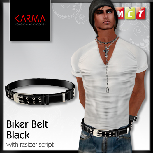 Karma - Biker Belt Black