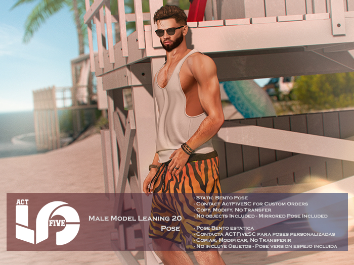 ACT5-933-Male Model Leaning 20 Pose BOXED