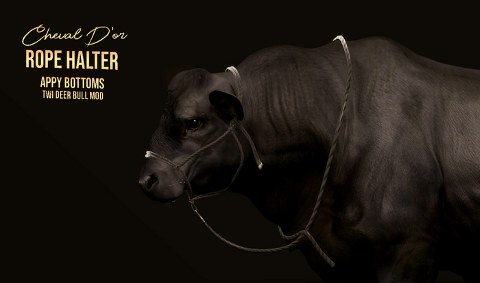 Cheval D'or / TWI Deer Bull Mod / Rope Halter. 