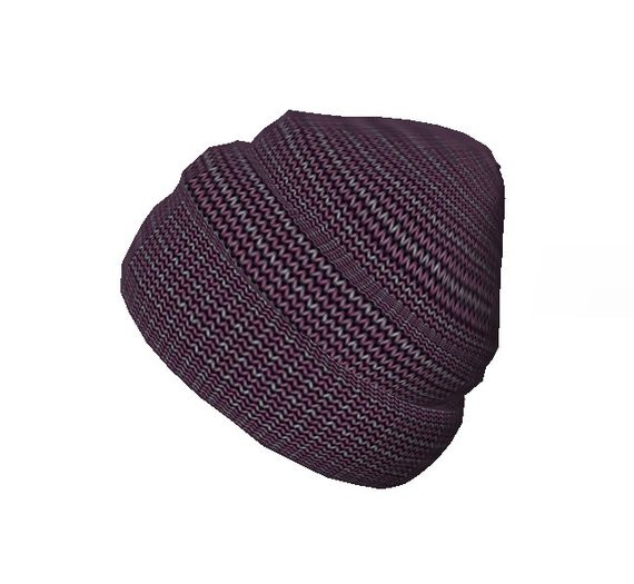 Grey Pink Knit Hat