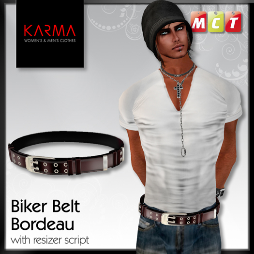 Karma - Biker Belt Bordeau