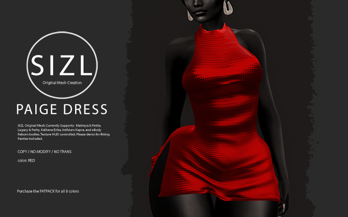 SIZL PAIGE DRESS - SINGLE RED