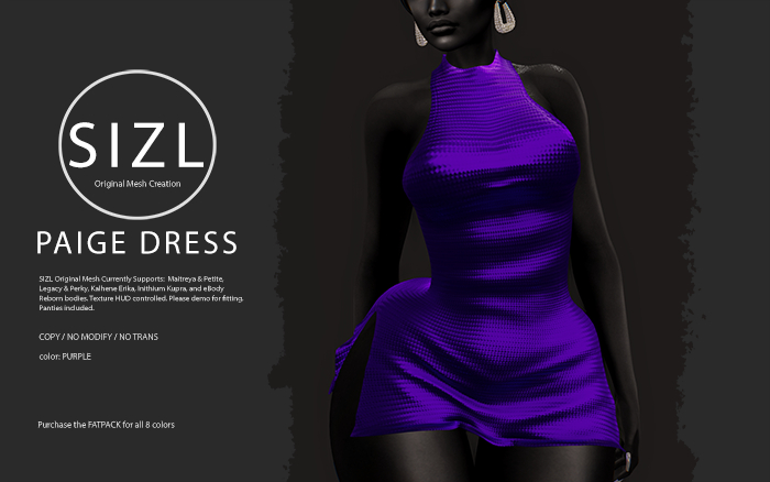 SIZL PAIGE DRESS - SINGLE PURPLE