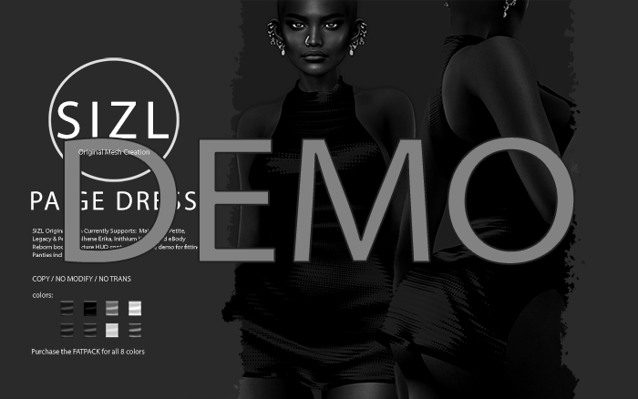 SIZL PAIGE DRESS - FATPACK DEMO