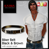 Karma - Biker Belt Black & Brown