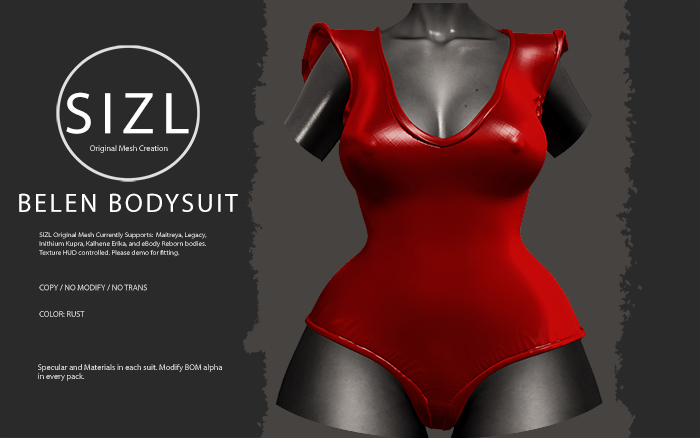 SIZL BELEN BODYSUIT - RUST