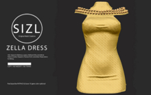 SIZL ZELLA DRESS LGOLD (UNPACK)
