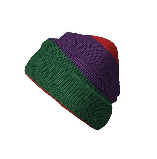 Red Purple Green Knit Hat