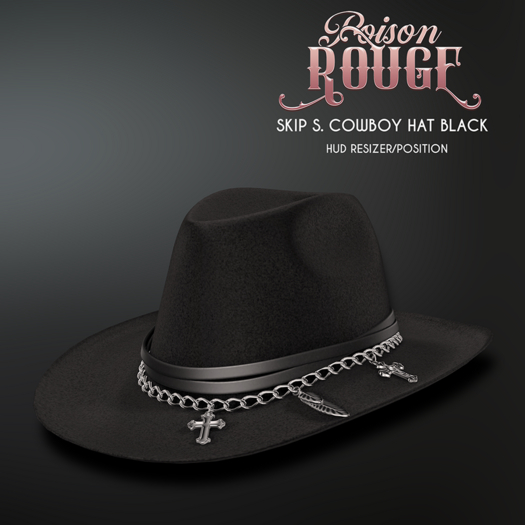 POISON ROUGE Skip S Hat Black