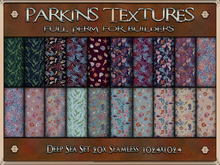 Parkins Textures - Deep Sea Set - 20x Full Perm Seamless 1024 - Fabric, Cloth, Clothing, Beach, Shell, Seaweed, Fish